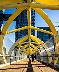 Puente de Luz bridge, in Toronto's Cityplace neighbourhood