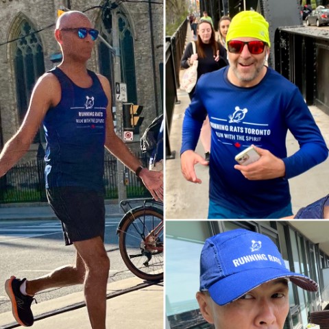 Collage of singlet, long sleeve and cap